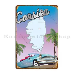 Corsica Travel Poster Metal Sign Print Funny Decoration Mural Wall Mural Tin Sign Poster