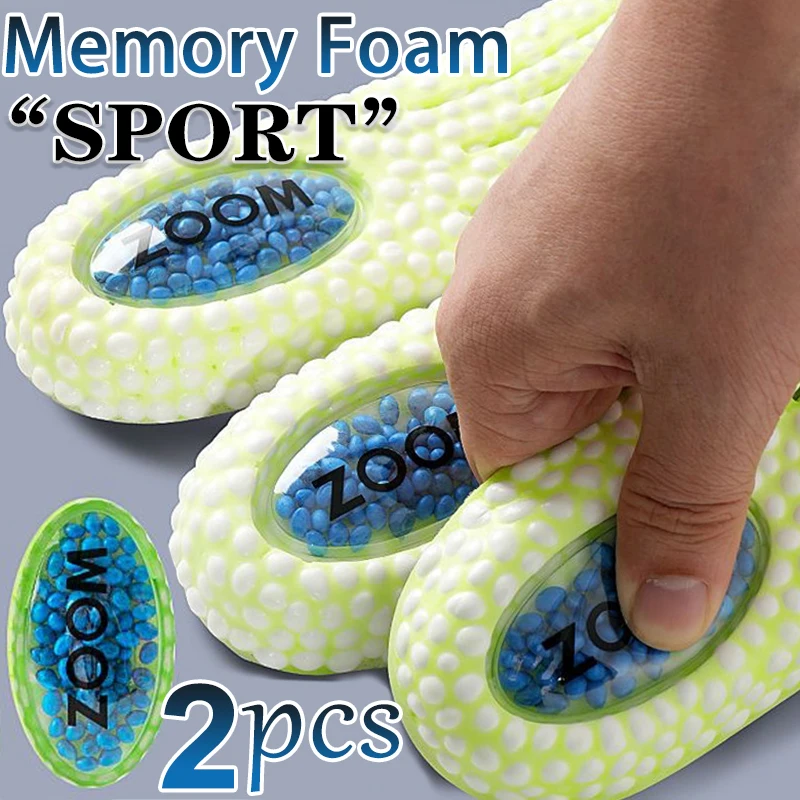 

2pcs High Elastic Memory Foam Sport Insoles for Shoes Boost Shock Absorption Shoes Pads Breathable Running Accessories for Soles