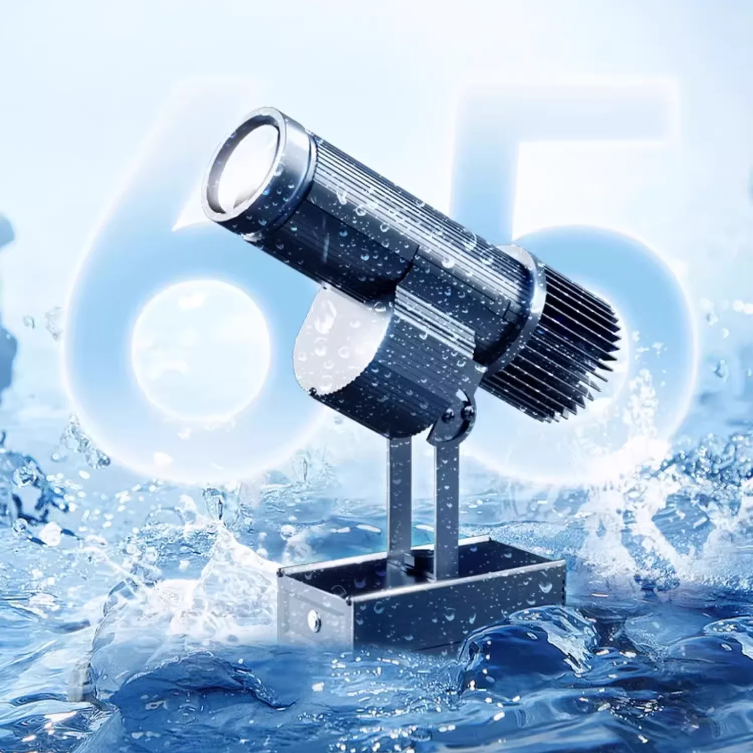 

Waterproof IP65 Rotary Light Emitting Diode Logo Projector Lightweight Aluminum Advertising Spotlight with Custom Gobo