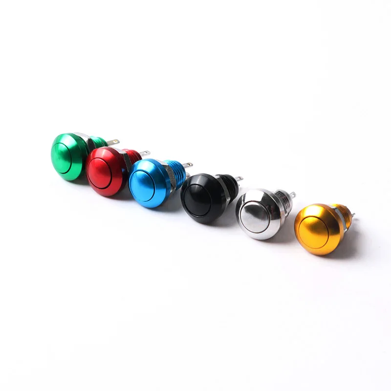 5pcs 8mm Waterproof Oxidation Momentary Push Button Switch Self-resetting Welding Pin Small Spherical