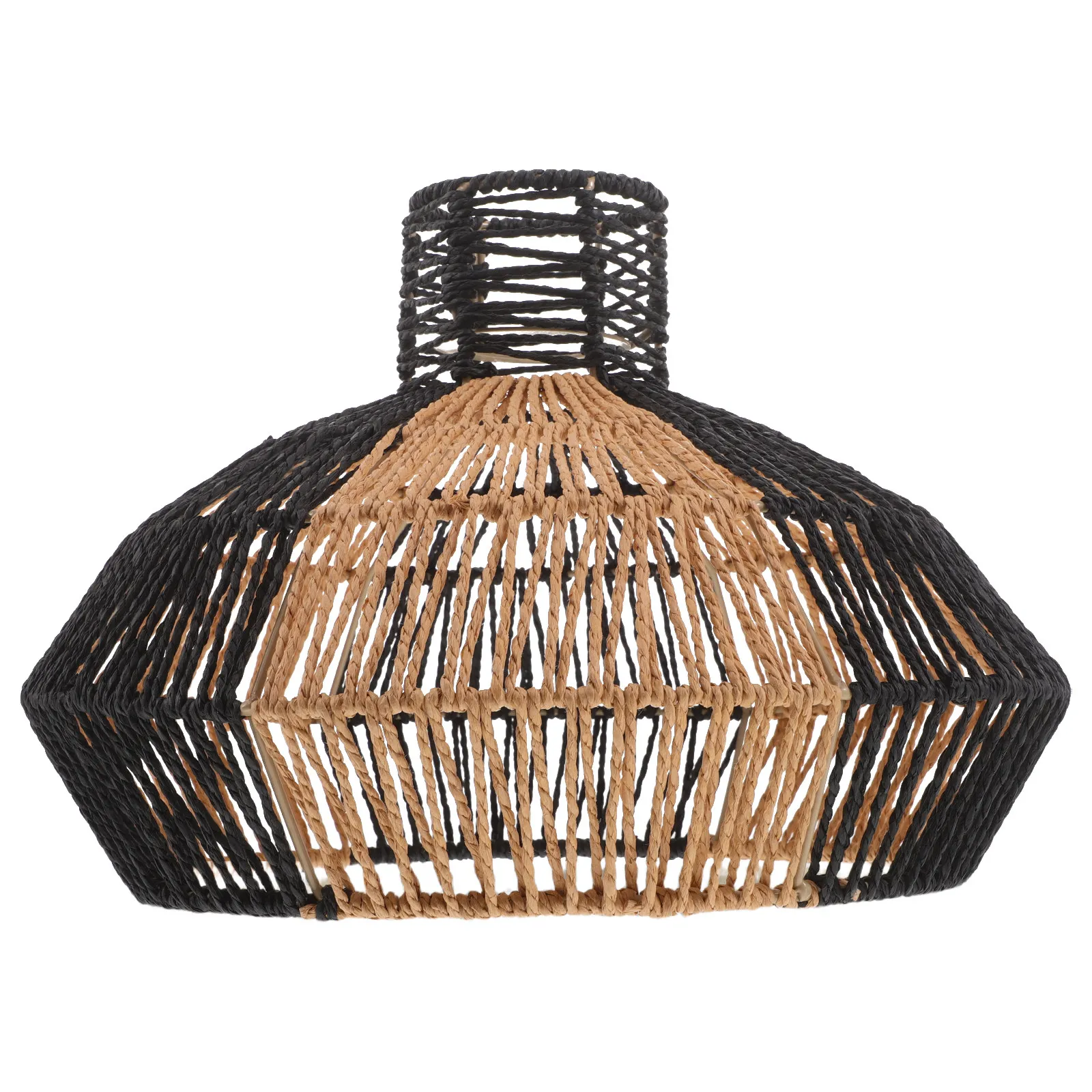 

Плетеный бумажный абажур для светильника, маленький геометрический, ручной работы, для потолочного светильника, замена для спальни, гостиной, в стиле бохо, подвесной.