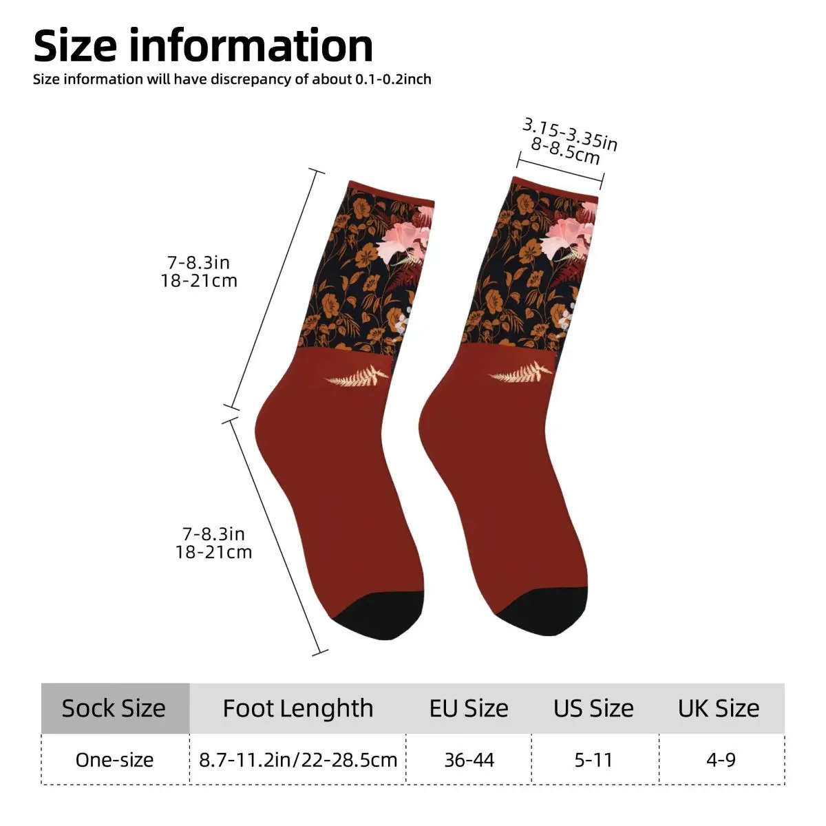 Autumn Vase Sock Printed Man Polyester