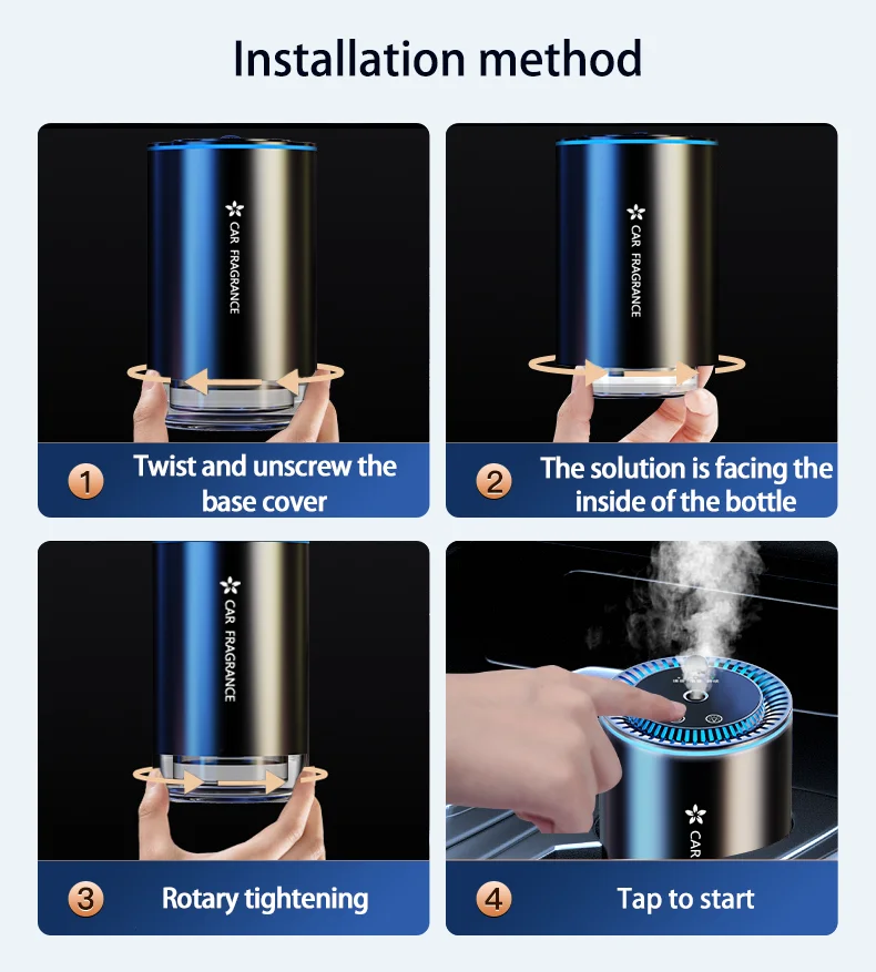 Picture 3: New Starry Sky Ambient Light Car Aromatherapy Automatic Spray Odour Elimination Fragrance Machine Intelligent Fragrance Diffuser