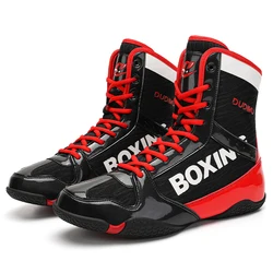 Alta Qualidade Sapatos Wrestling Durável Boxe Sneakers Proteção Pé Wrestling Shoes Men's Professional Fighting Shoes