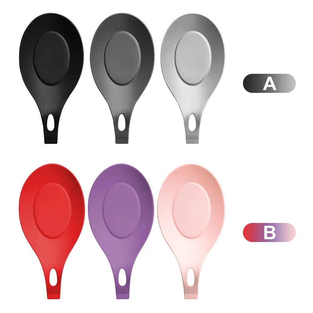 Support anti-dérapant pour ustensiles de cuisine, degré de chaleur pour cuisinière, spatule, cuillère en silicone, spatule, cuillère, cuillère, cuillère, tourneur, dessus de seau, pinces, maison, 3 pièces