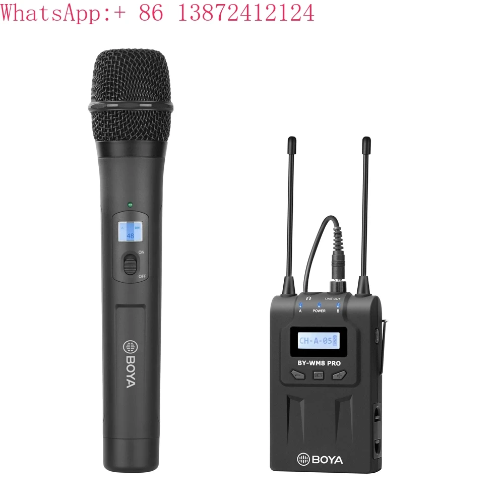 

BO YA BY-WM8 Pro K3 Handheld Dual-Channel UHF Professional Wireless Microphone System for Smartphone Camera Interviews