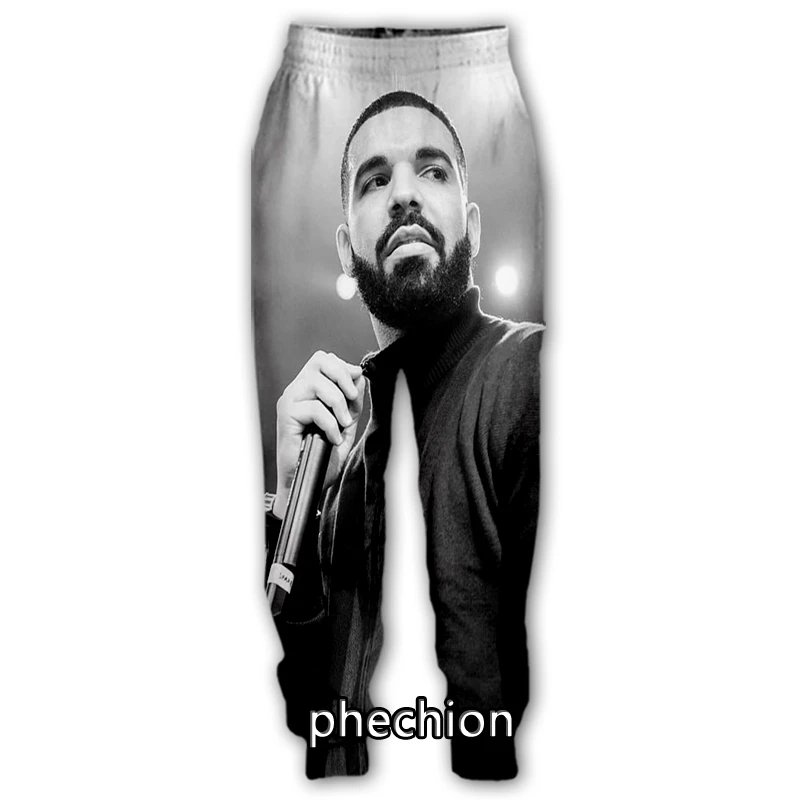 

phechion New Men/Women Aubrey Drake Graham 3D Printed Casual Pants Fashion Streetwear Men Loose Sporting Long Trousers F255