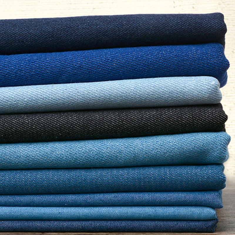 1/3/6M Cotton Denim Fabric Jeans Washing Cloth Jacket Shirts Dress Thick Denim Summer Thin DIY Handmade Fabric Quilting Sewing