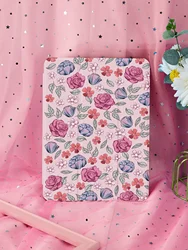 Flower Case For iPad 9th/ 8th/ 7th Generation 10.2 inch Case,For MiNi 4/5/6 Cover,with Pencil Holder,Auto Wake/Sleep Cover