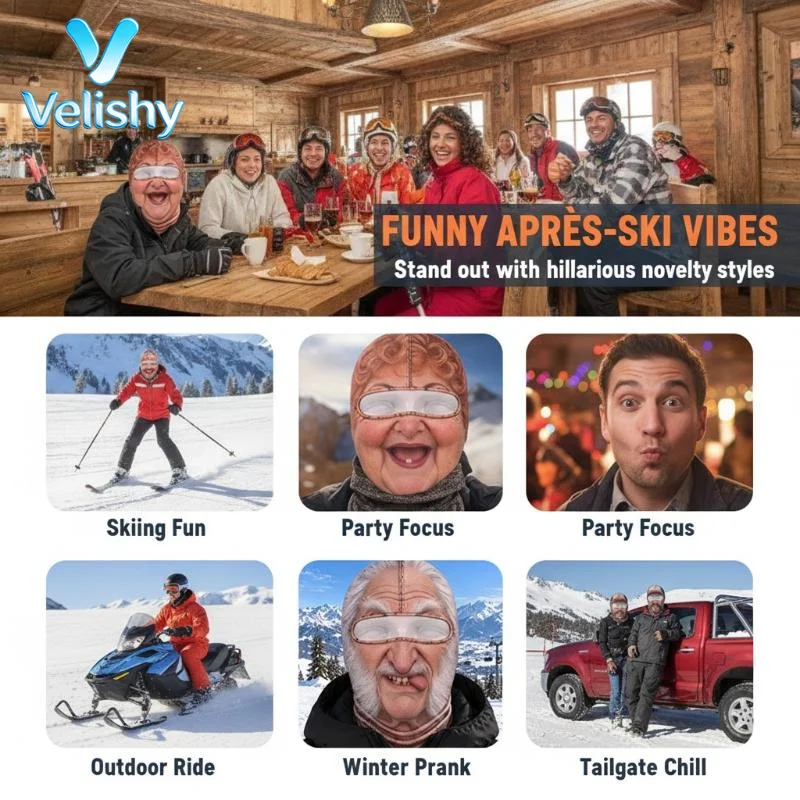 Realistic Print Realistic Face Ski Mask Full Face Coverage 3D Printed Design Windproof Material