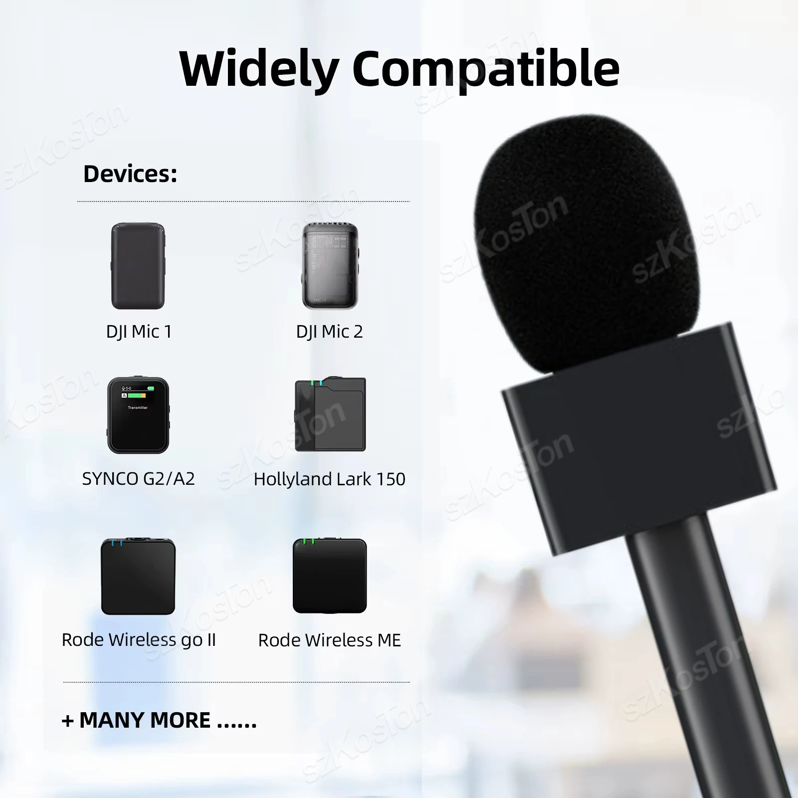 For DJI Rode Wireless GO Mic Wireless Lavalier Microphone Handle Fur Windscreen Stand Adapter for YouTube TikTok Live Streaming