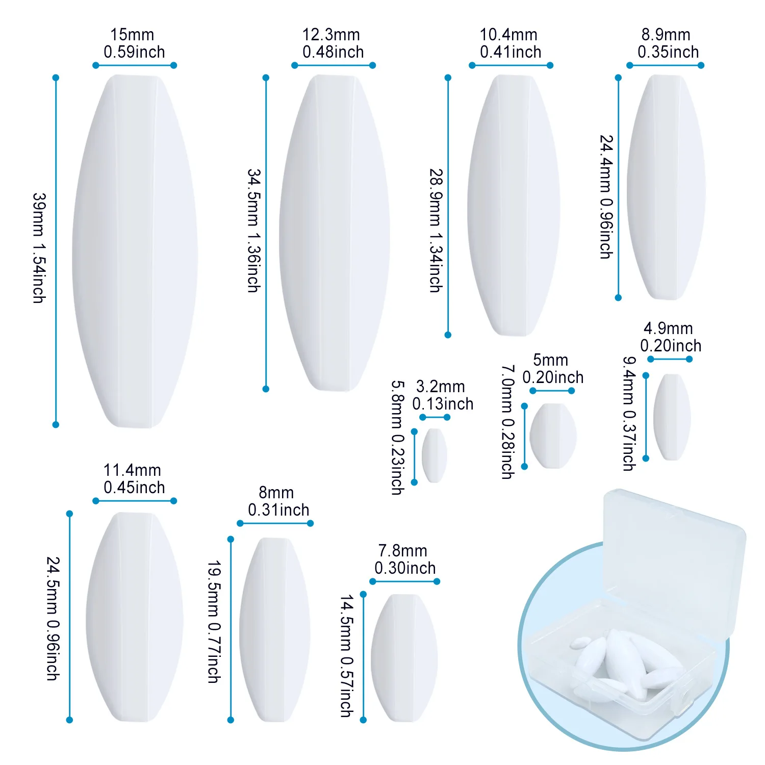 Imagem -03 - Agitador Magnético Ptfe para Laboratório Barra de Agitação Prático Resistente à Corrosão Misturador Rod a b tipo c Caixa de Presente Peças Lote