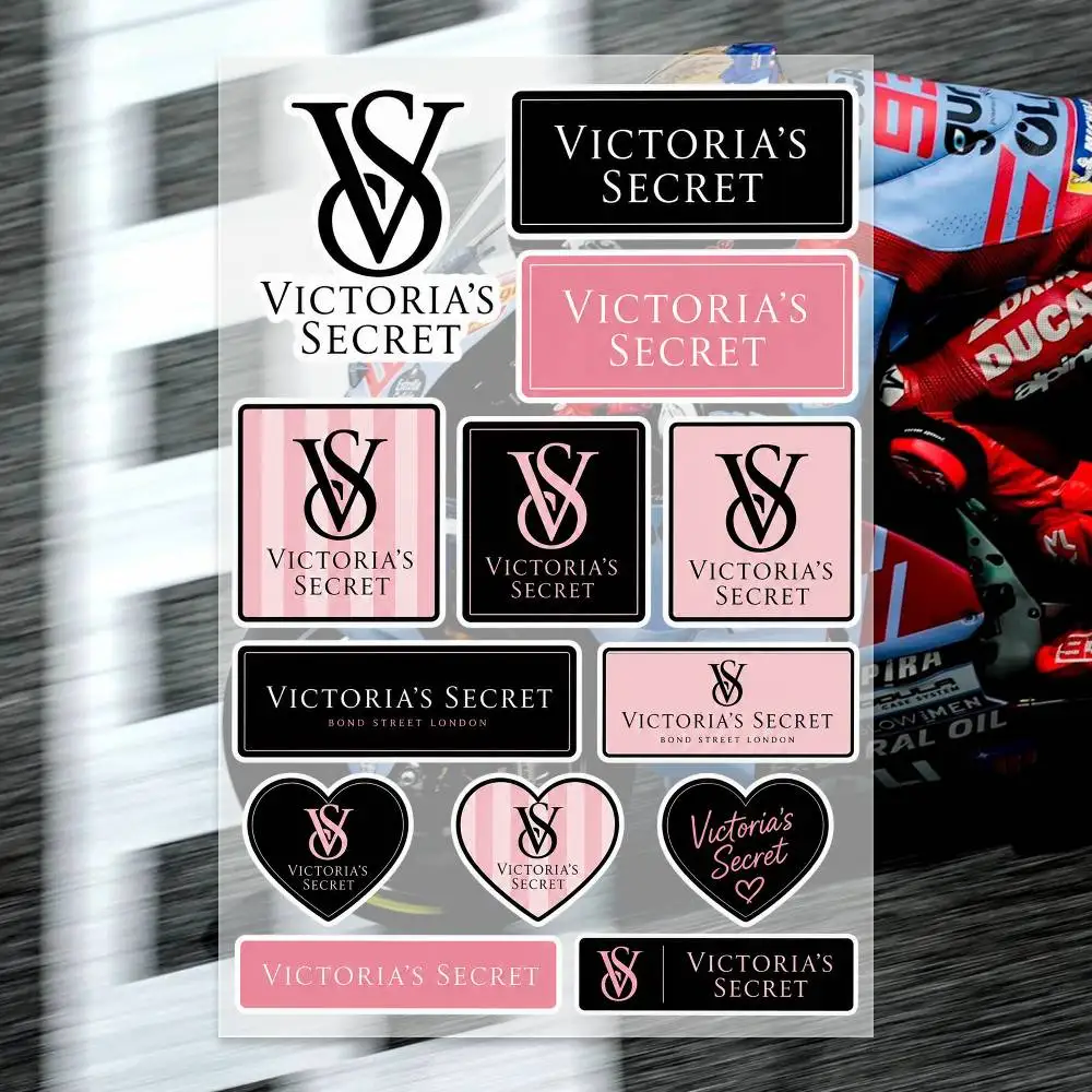 V-Victoria's Secret Japanese Motorcycle Sticker Suitable for Motorcycle Body Reflective Car Sticker Helmet Decal