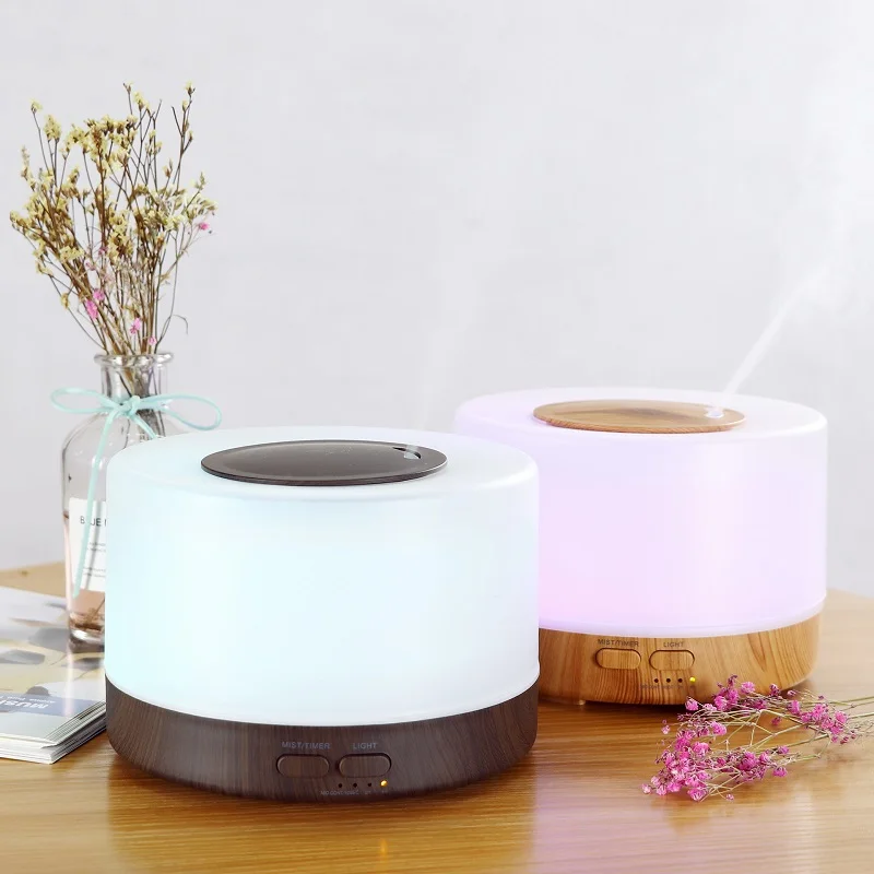 Smart WiFi 500ml Aromatherapy Essential Oil Diffuser Air Humidifier, Connect with Tuya, Alexa and Google Home with 7 LED Colors