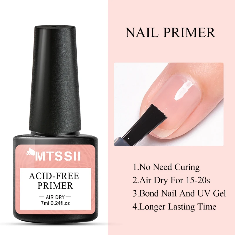 MTSSII 7ML disidratatore per la preparazione delle unghie primer per unghie naturali smalto per unghie Gel Air Dry Soak Off Base Top Coat Nail Art vernice Manicure