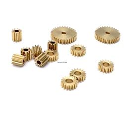 0.2M 0.8/1/2mm Brass Spur Gears 10/12/15/20/30/40 Teeth DIY Miniature Models