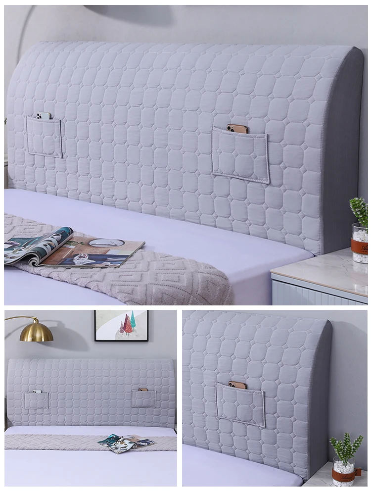 Pure Cotton Modern Minimalist Bed Headboard Cover Soft Padded Backrest Dustproof Protector Wood Panel Thickened Cotton Insert