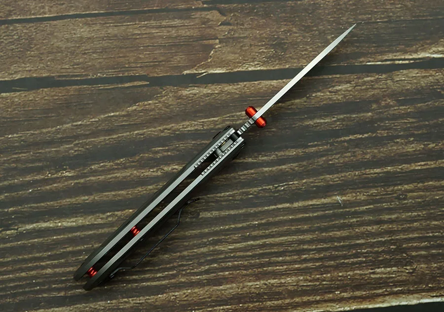 LEMIFSHE 565 Mini Freek S90V Blade Titanium Alloy Handle Outdoor Camping Survival Kitchen Multifunctional EDC Tool Folding Knife