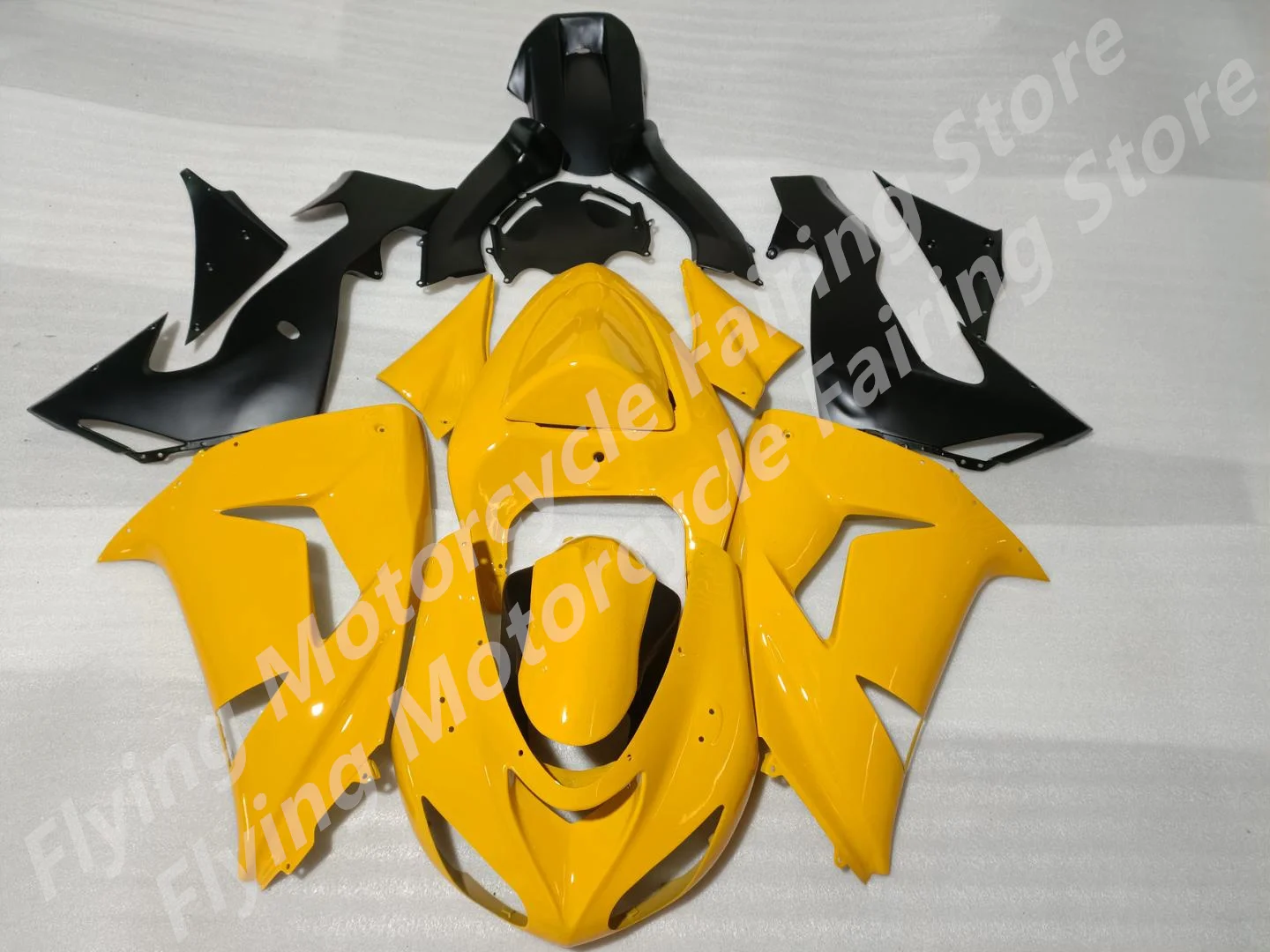 Yellow black For Kawasaki Ninja ZX10R 2006 2007 E17 ZX 10R ZX 10 R 06-07 06 07 ABS Aftermarket Motorcycle Set for Ninja-Nn