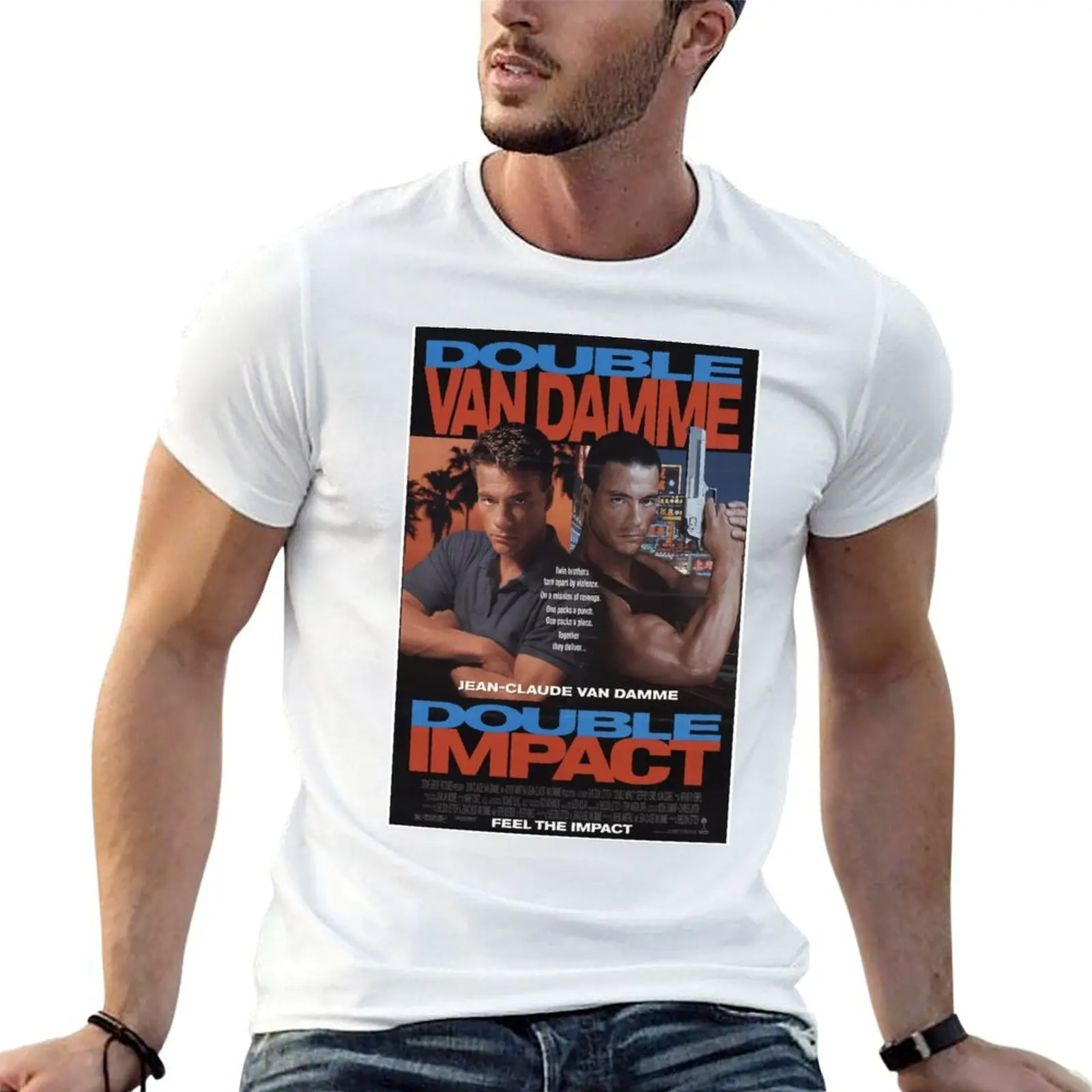 Double Impact Canvas Print T-Shirt boys whites anime t shirts workout shirts for men