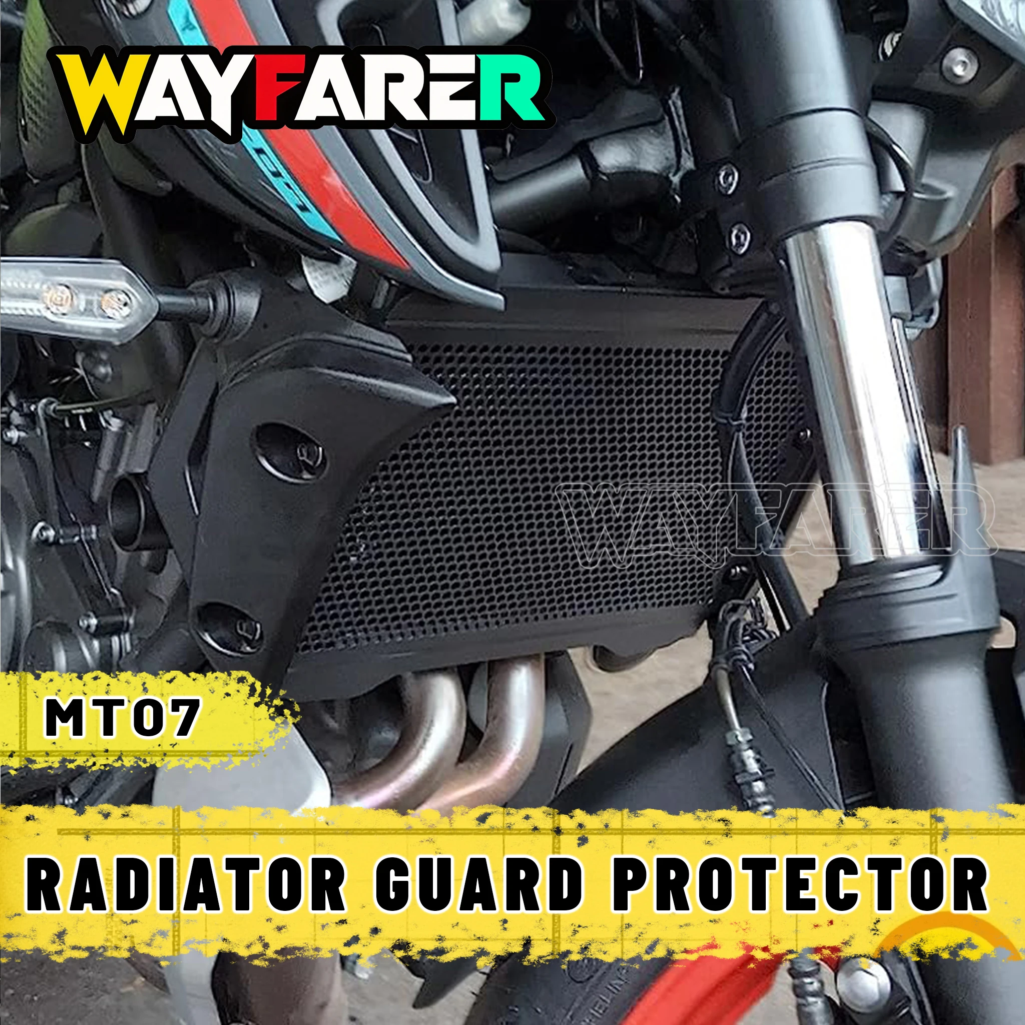MT07 Radiator Grille Guard Cover Water Tank Grille Guard Protection For MT-07 FZ-07 FZ07 2021-2025 2024 2023 Accessories