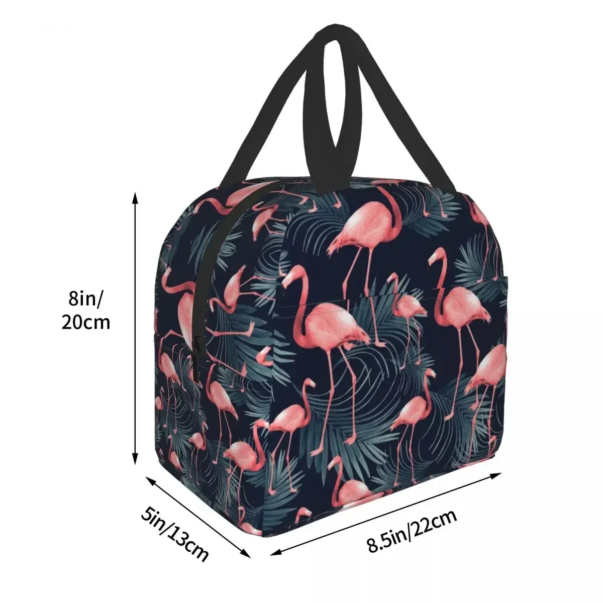 Summer Flamingo Insulated Lunch Bags for Outdoor Night Vibes Tropical Leakproof Food Thermal Cooler Lunch Box Women Men