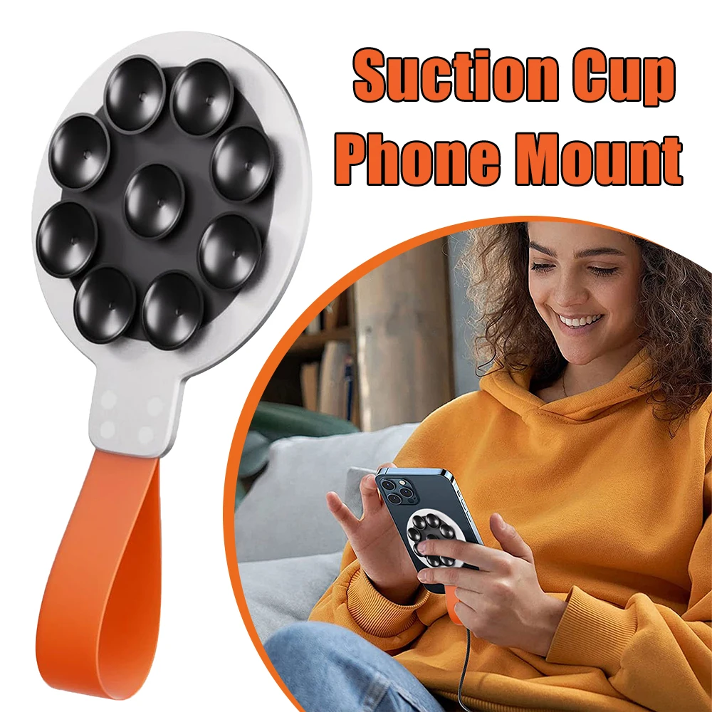 Magnetic Suction Cup Phone Mount Silicone Suction Phone Case Grip Holder Stand Mirror Shower Phone Holder for iPhone 15 Pro Max