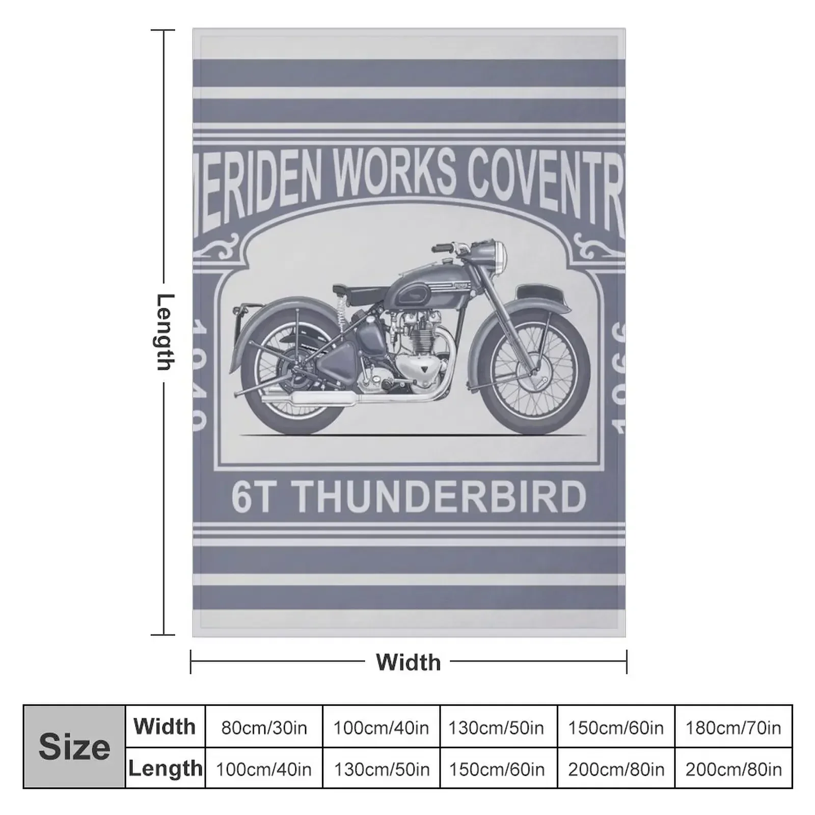 The Classic Thunderbird Motorcycle Throw Blanket Soft Blankets For Sofas Blankets