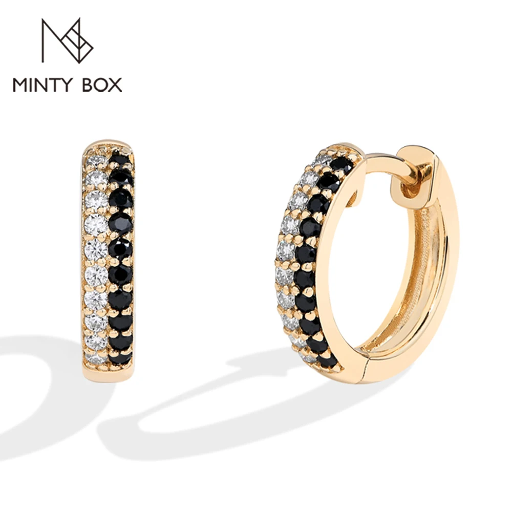 

MINTYBOX Hoop Moissanite Stud Earrings for Women S925 Sterling Silver 0.32ctw Lab Diamond Earring Luxury Wedding Fine Jewelry