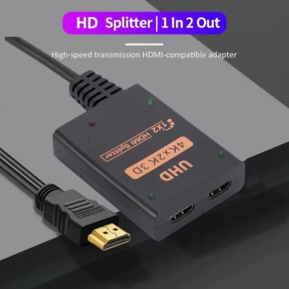 Dual Port HDMI Splitter 1 IN 2 OUT High Speed Transmission Multimedia Interface Splitter 4K ABS for PS4 LCD TV PC Box