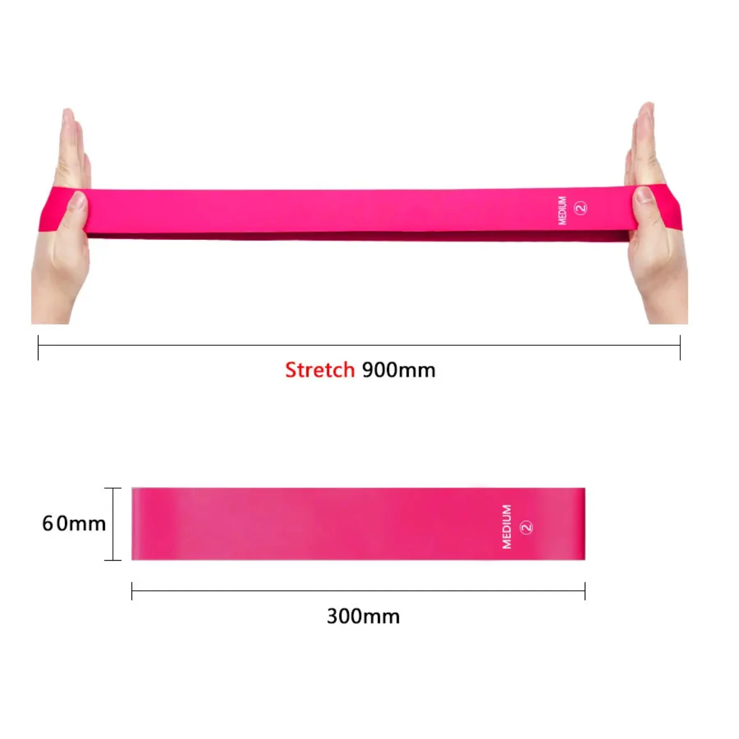 New 60cm 4 Different Levels Elastic Resistance Bands Yoga training Sport Exercise Fitness Bands Pilates Crossfit Workout Equipme