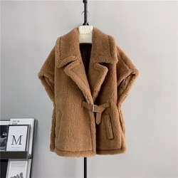 Fashion Teddy Color Camel Hair Loose Jacket Sleeveless Vest Female Lamb Wool Warm Undershirt  PT484