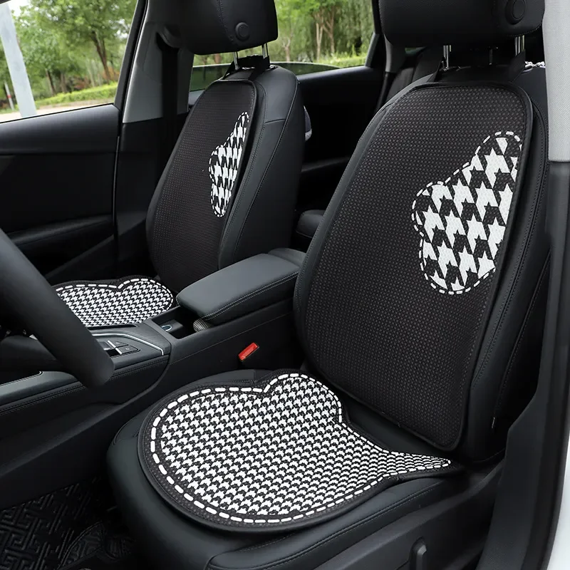 For Toyota Camry Car Seat Cushion Qiandongge Bear Design Universal All-Season Comfortable Cartoon Cute Half-Pack Seat Cover