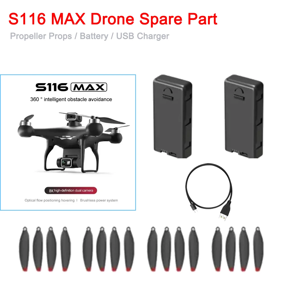 ที่ชาร์จแบตเตอร์รี่ /usb ใบพัดโดรนอาร์ซีสำหรับ S116โดรน RC สูงสุด