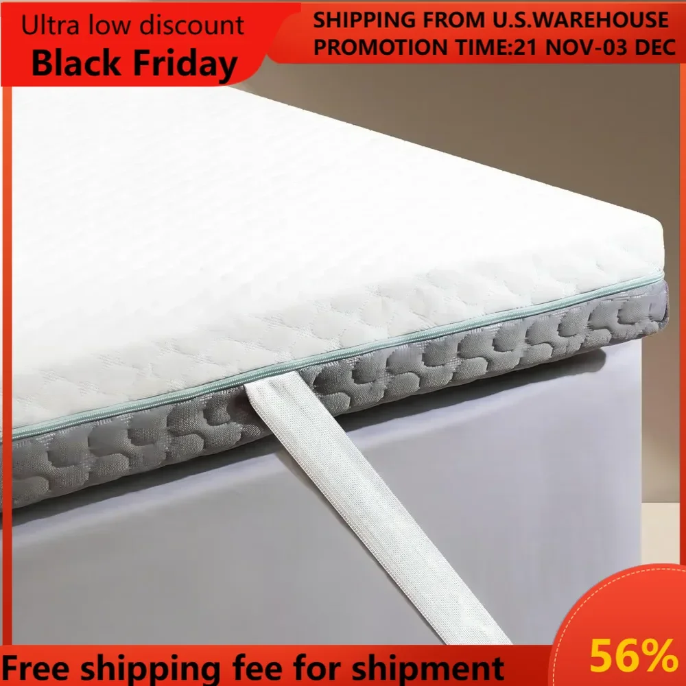 

3 Inch Firm Mattress Topper Twin Size, Re:flip Memory Foam Bed Topper with Soft & Firm Options for Pain Relief, Mattress Topper