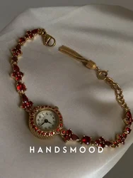Vintage Bracelet Watch Unique Japanese Movement Waterproof Oval Quartz Small Gold Watch for Women's Luxury Jewelry Clock Reloj