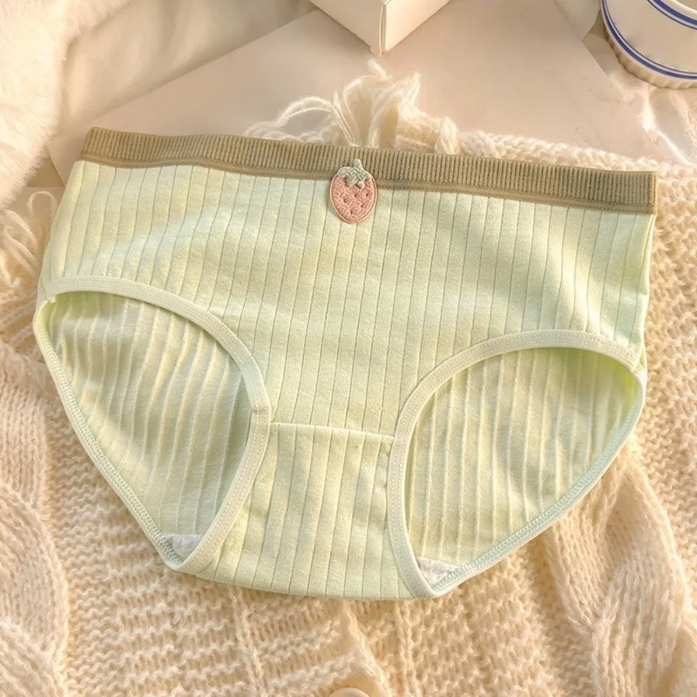 5 قطع الملابس الداخلية المشارب القطن سراويل لطيف الحلو الفراولة موجز السروال تنفس النساء الملابس الداخلية الفتيات #3