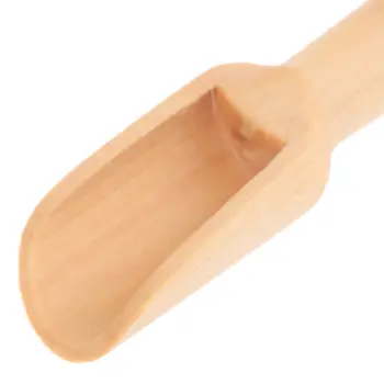 10 ks mini dřevěná lžička s kulatou rukojetí, čajová lžička, lopatka na sůl, odměrky na mléko, koření, lžičky na kávu, čaj, cukr, výprodej 8 nejlepší prodej malé lžičky na koření - №6
