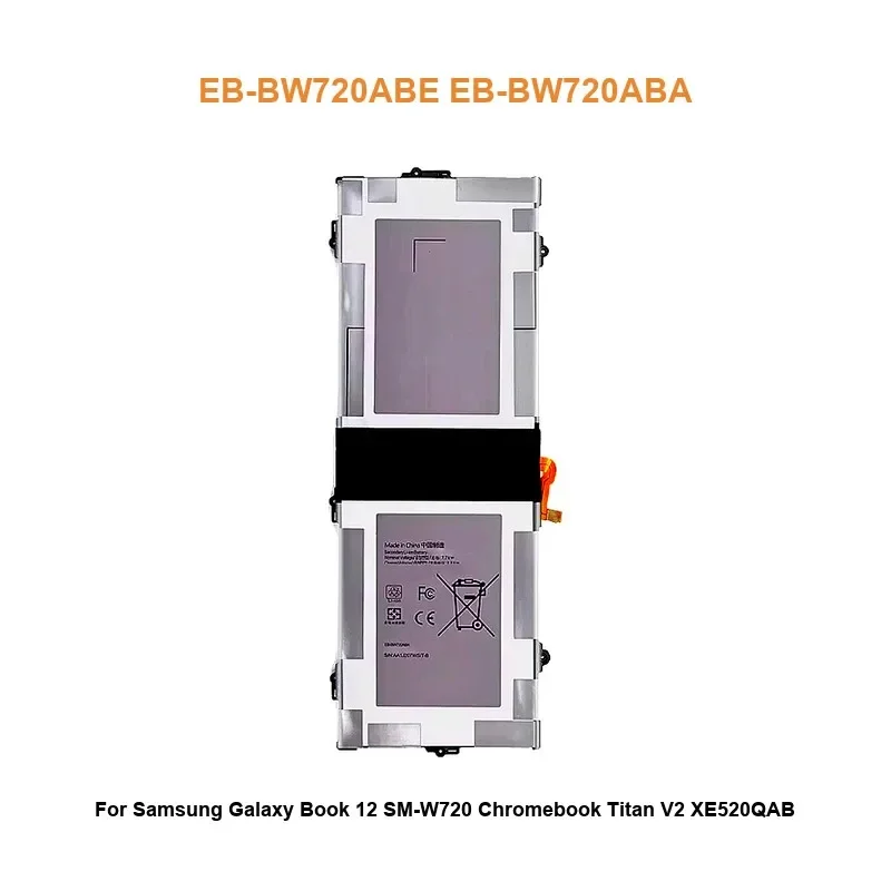 

Аккумулятор для ноутбука Samsung Galaxy Book 12 SM-W720 Chromebook Titan V2 XE520QAB XE521QA SM-W727V EB-BW720ABE EB-BW720ABA 5070 мАч