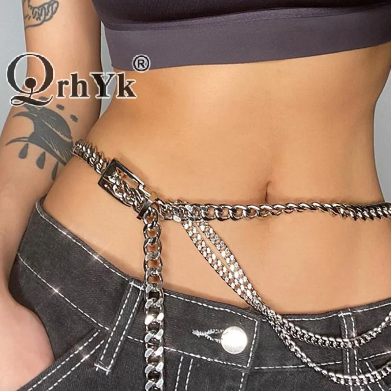 Multi Layer Metal Chain Belts Women Waistbands Long Tassel Waist Chain Dress Jeans Belts Lady Waistband Belts Women Body Chain