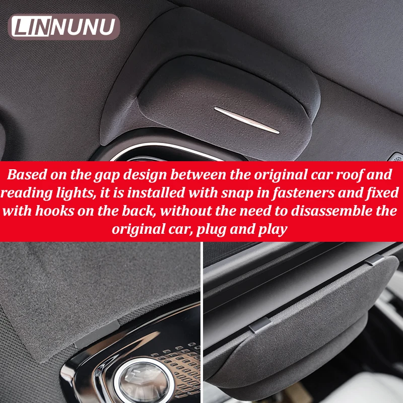 Linnunu Fit for Deepal S07 Car Accessories Car Glasses Case Car Roof Glasses Case Modification Accessories Multifunctional Sunglasses Case Clip Car