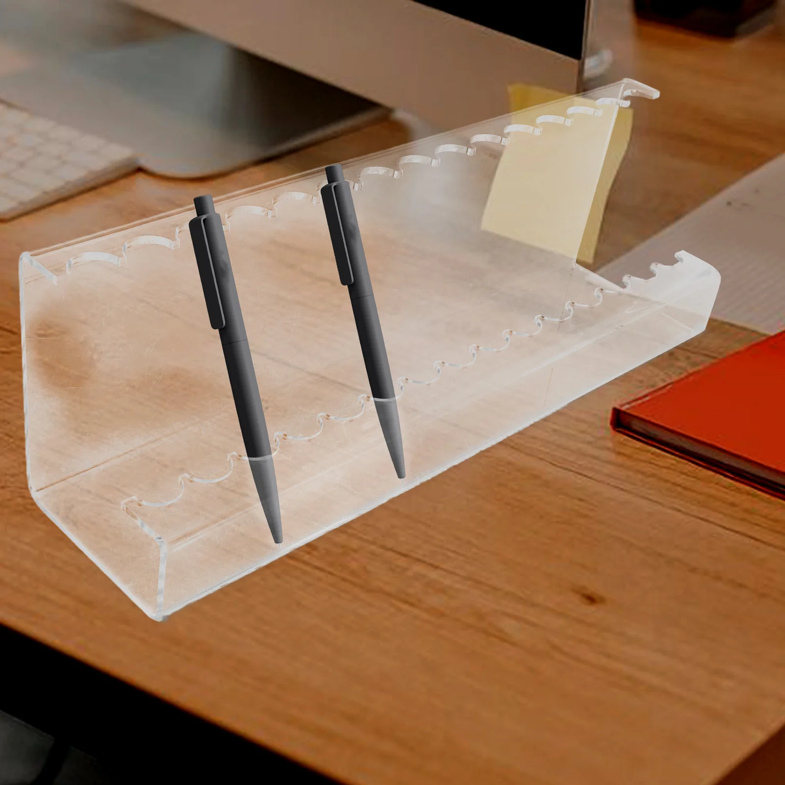 

Acrylic Storage Box Pencil Organizer Marker Case Stationery Paint Brush Rack Holder