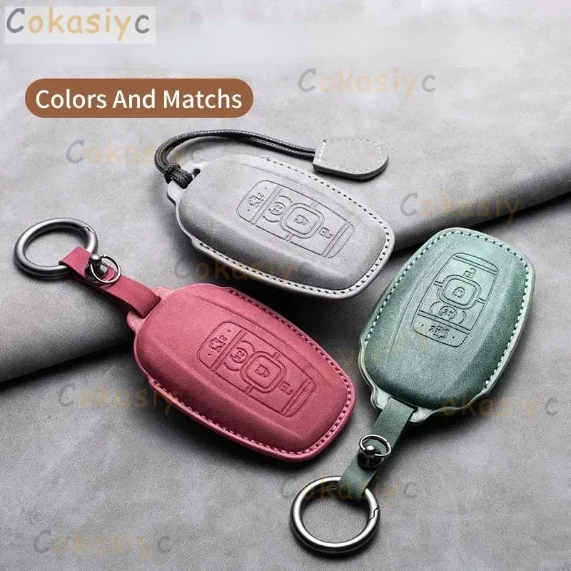 

Leather Car Remote Key Case Cover for Lincoln Continental MKC MKZ MKX Navigator Z Nautilus Aviator Corsair 2017 2018 2019 2022