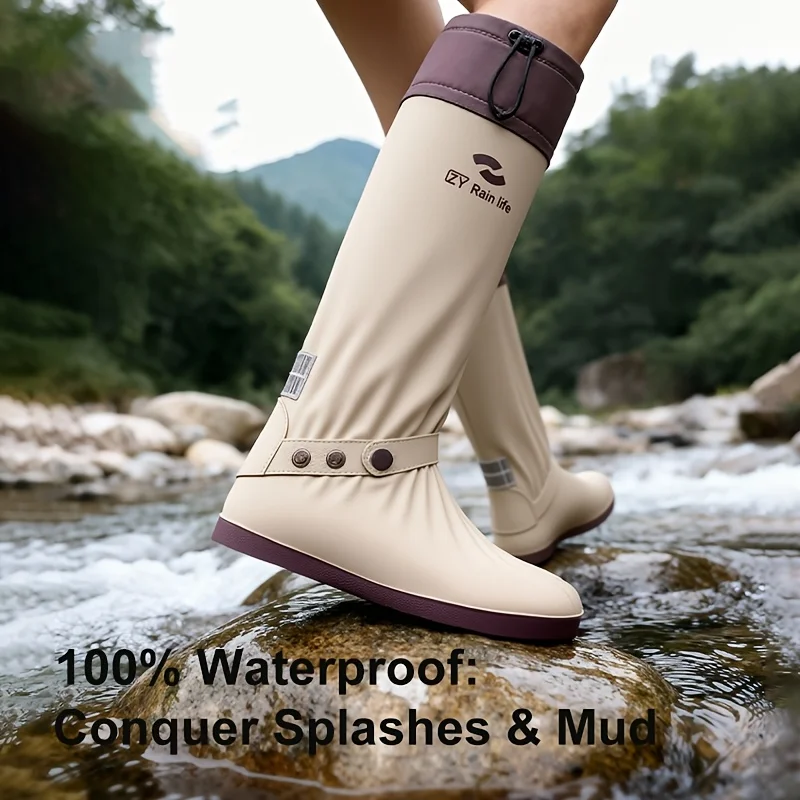 Waterproof Shoe Covers for Rain Boot Covers for Men Women Rain Outdoor Indoors Non-Slip Waterproof Shoe Boot Protectors Cycling view 4