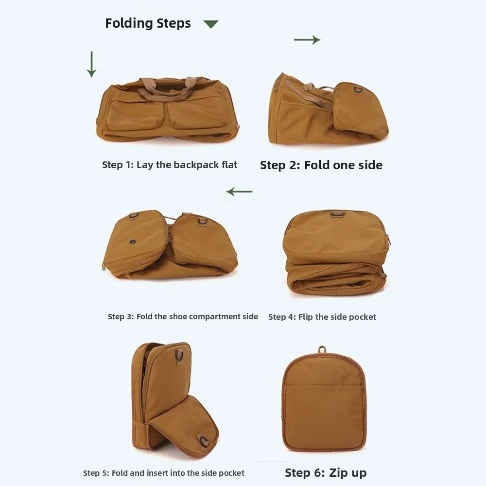 Folding Travel Duffel Bag Waterproof Large Capacity Gym Luggage Shoulder Bag Dustproof Portable Sports Fitness Bag Short Trip