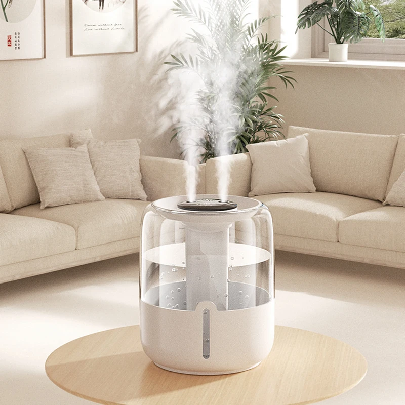 Dual Spray Humidifier Usb 6.8l Large Capacity Home Quiet Bedroom Led Digital Display Night Light Office Desktop Mini Diffuser