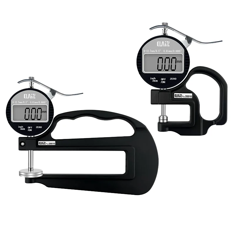 Digital Display ABS Electronic Thickness Gauge Lai Measuring 0.01 Thickness Small Flat Head Leather Small Head Flat Head