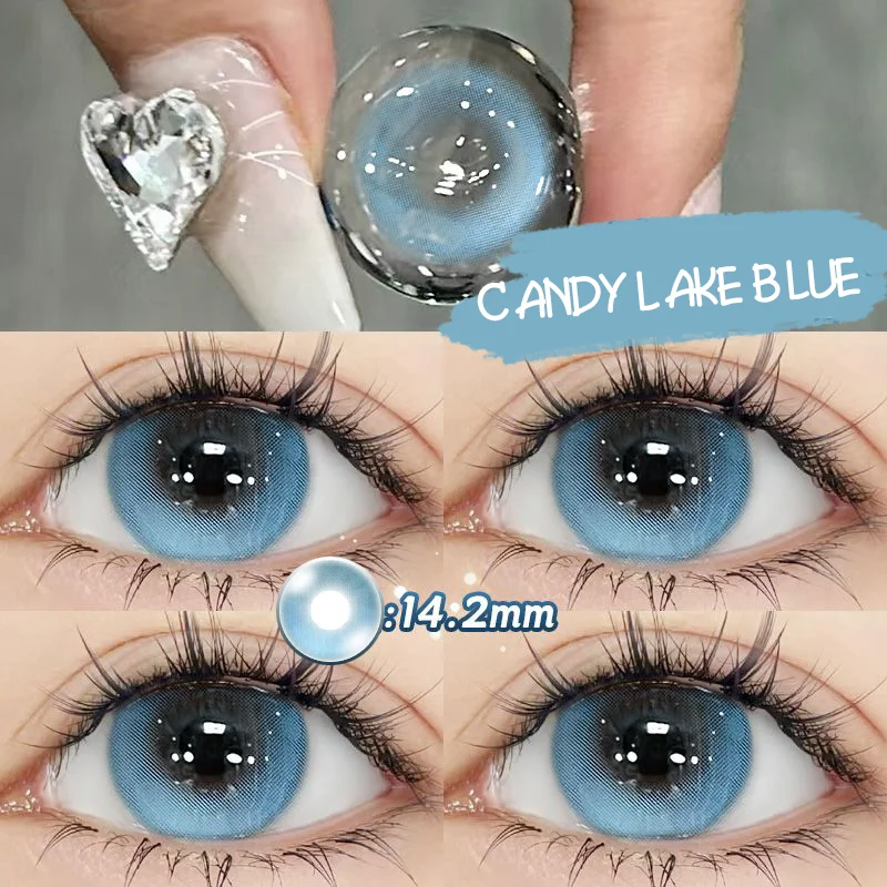 DUOXIU 1 Pair New Purple Series Contact Lenses for Eyes Natural Pupil Eye Color Lens Myopia Beauty Colored Eye Contacts