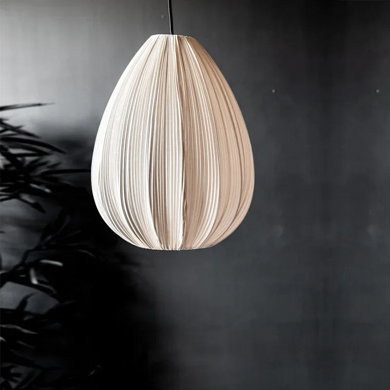 

SANDYHA French Retro Pendant Light Fabric Lampshade Living Room Restaurant Study Lighting Fixtures Vintage Decorative Chandelier