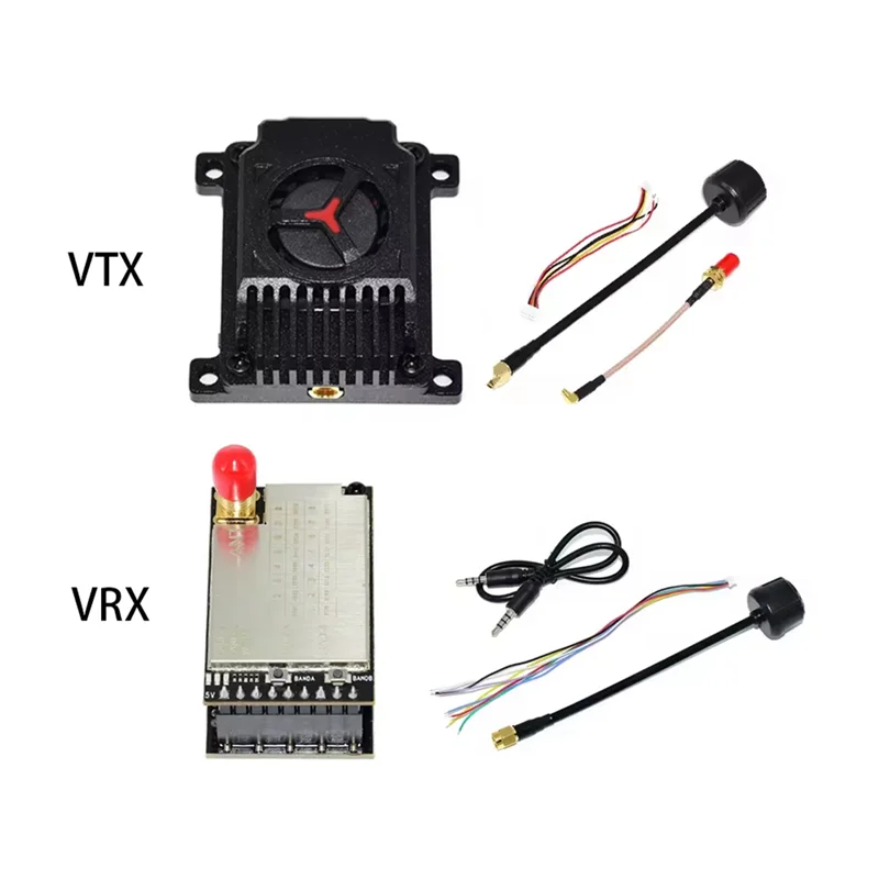 Elegante-3.3G 3.5G 4W VTX 16CH + 3.3Ghz Analógico VRX Receptor Transmissor de Áudio e Vídeo Sem Fio Para FPV Long Rang RC Racing Drone